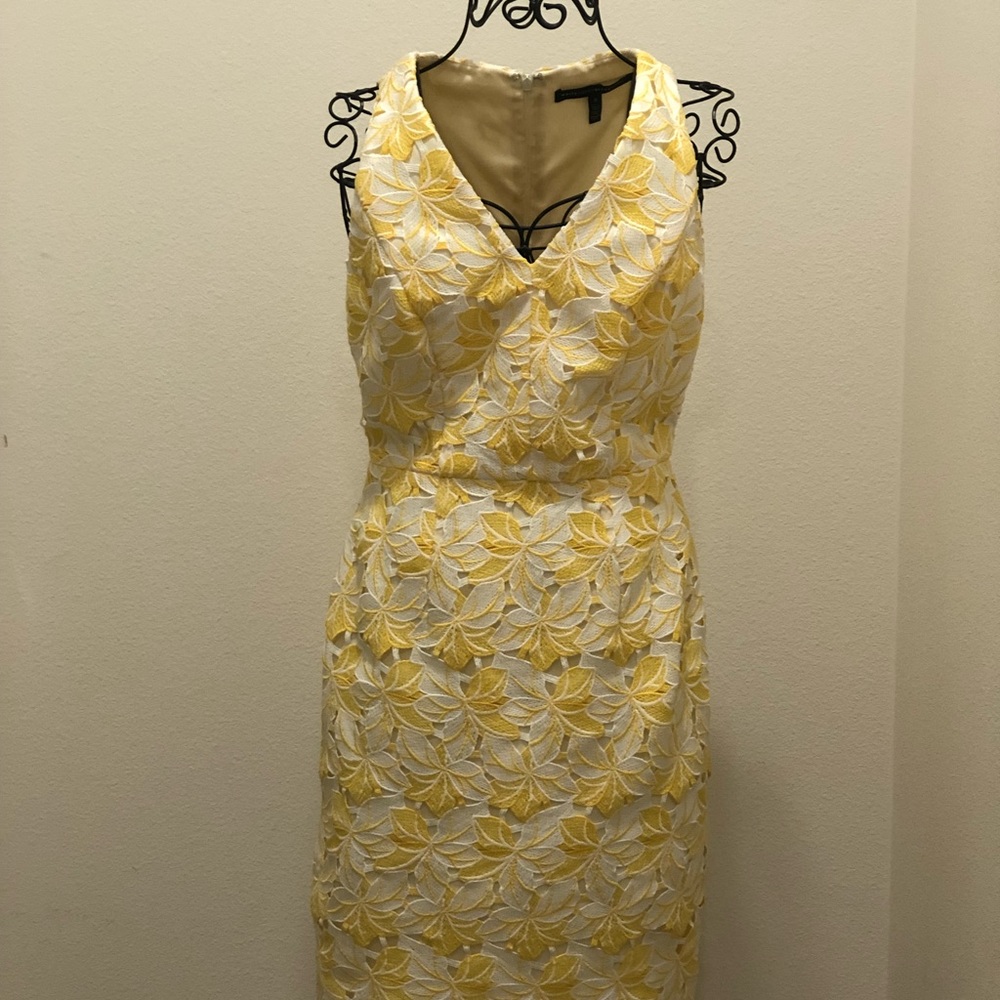 White House Black Market Yellow Dress (Size 0)